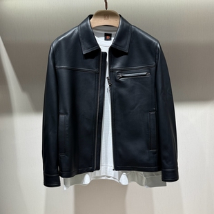 2025新款BOSSsunwen专柜正品秋冬季男装羊皮皮衣外套153217026558