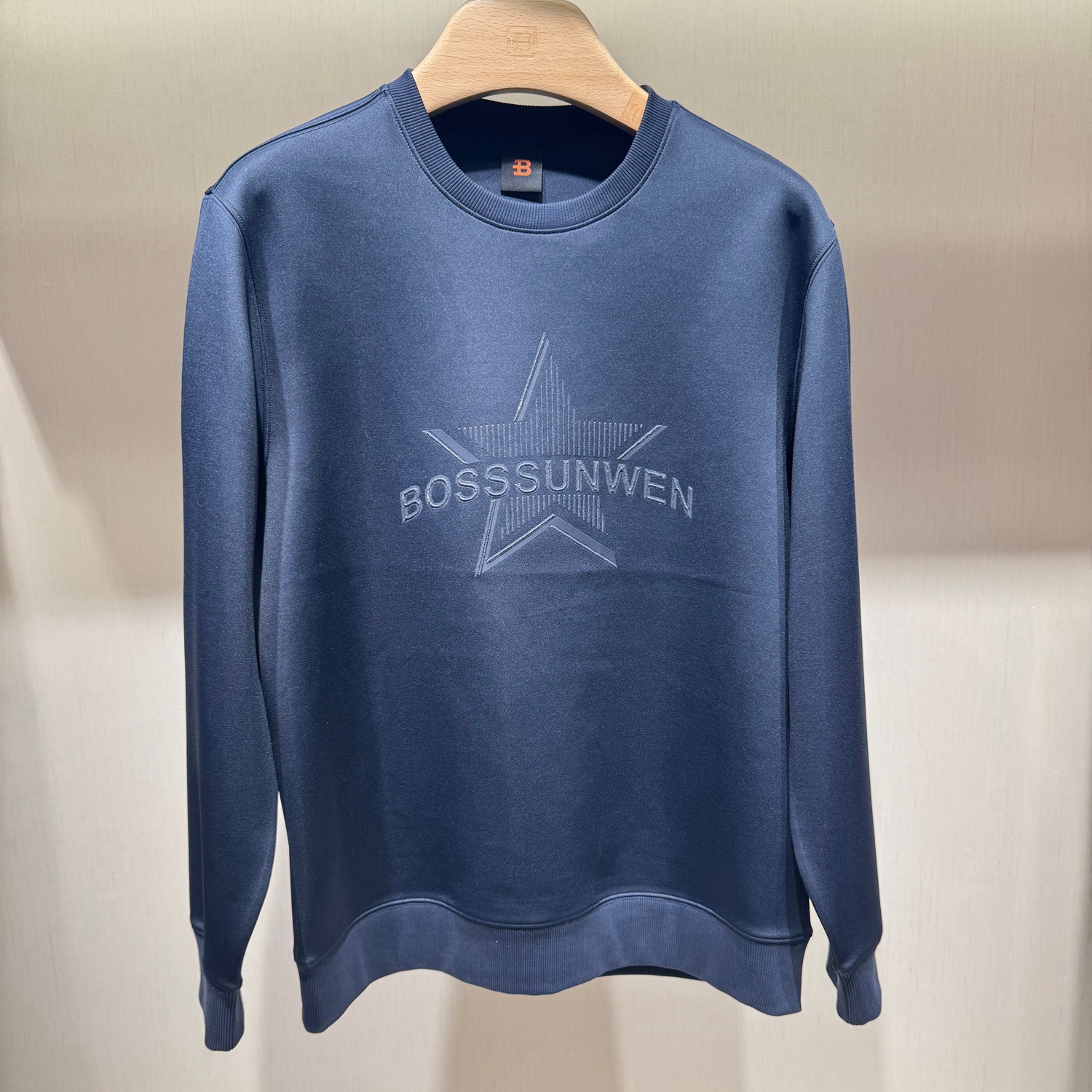 BOSSsunwen专柜新款正品男装2025秋冬季圆领长袖卫衣153131692090