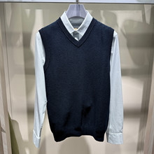 秋冬新款卡尔丹顿专柜正品男装羊绒背心针织马甲 KDAW44001VAN6