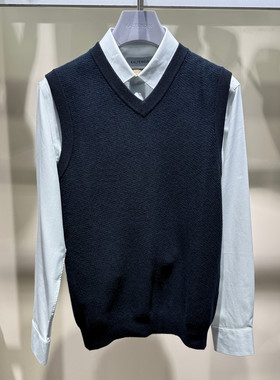 秋冬新款卡尔丹顿专柜正品男装羊绒背心针织马甲 KDAW44001VAN6