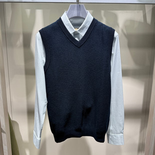 羊绒背心针织马甲 男装 KDAW44001VAN6 卡尔丹顿专柜正品 秋冬新款