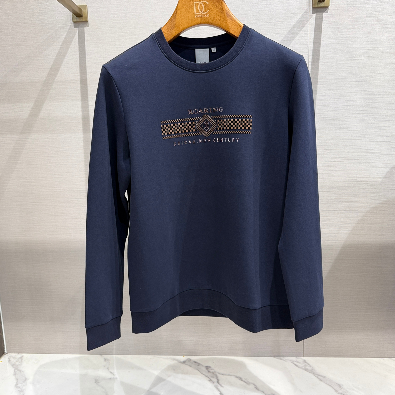 迪赛DEICAE专柜正品男士秋季新款休闲长袖针衫T恤衫 133131312