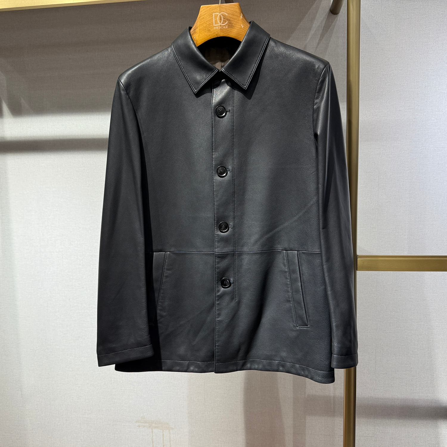 2025新款迪赛DEICAE专柜秋冬正品男士羊皮革皮衣外套 713131194