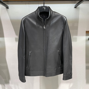 2023新款BOSSsunwen专柜正品秋冬季男装真皮皮衣外套133127022180