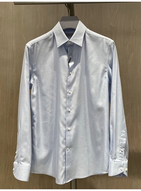 2022新款卡尔丹顿专柜春季正品男士桑蚕丝长袖衬衫KCAS23514HAN2