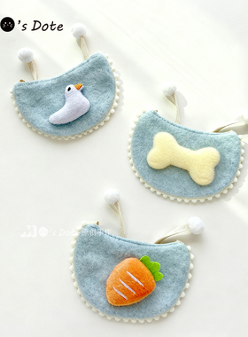 自制手工宠物口水巾可爱卡通小动物造型猫咪围脖饰品比熊狗狗围兜