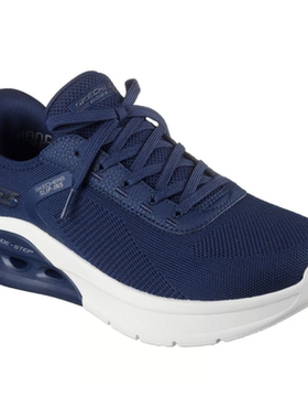 代购skechers斯凯奇男鞋夏季厚底系带轻便百搭运动跑步鞋118317