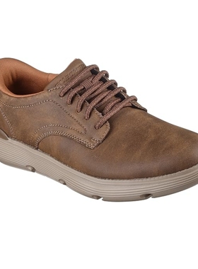 美国进口代购斯凯奇男士松紧带春秋防水皮质耐磨休闲运动鞋205353