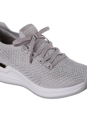 代购美国进口斯凯奇女夏增高透气系带水钻轻便织物运动鞋Billion2