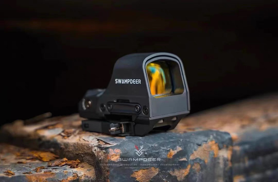 沼泽鹿HD511A红点高透光激光三变点瞄准镜防震防水太阳能弹弓玩具