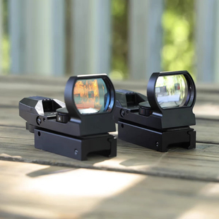 四变点红点瞄准器镜 高品质 金属虹膜银膜可选20mm模型弹弓配件