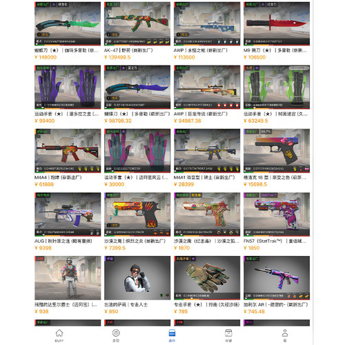 CSGO租号cs2永恒之枪潘多拉野荷P4蝴蝶刀P4刺刀M9澜磷M4A1