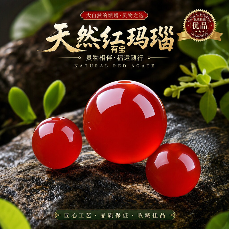 官方天然南红玛瑙散珠隔珠图片