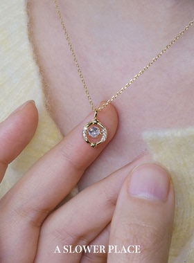 星星之眼｜镂空灵动星星钻石 日系小巧精致锁骨项链