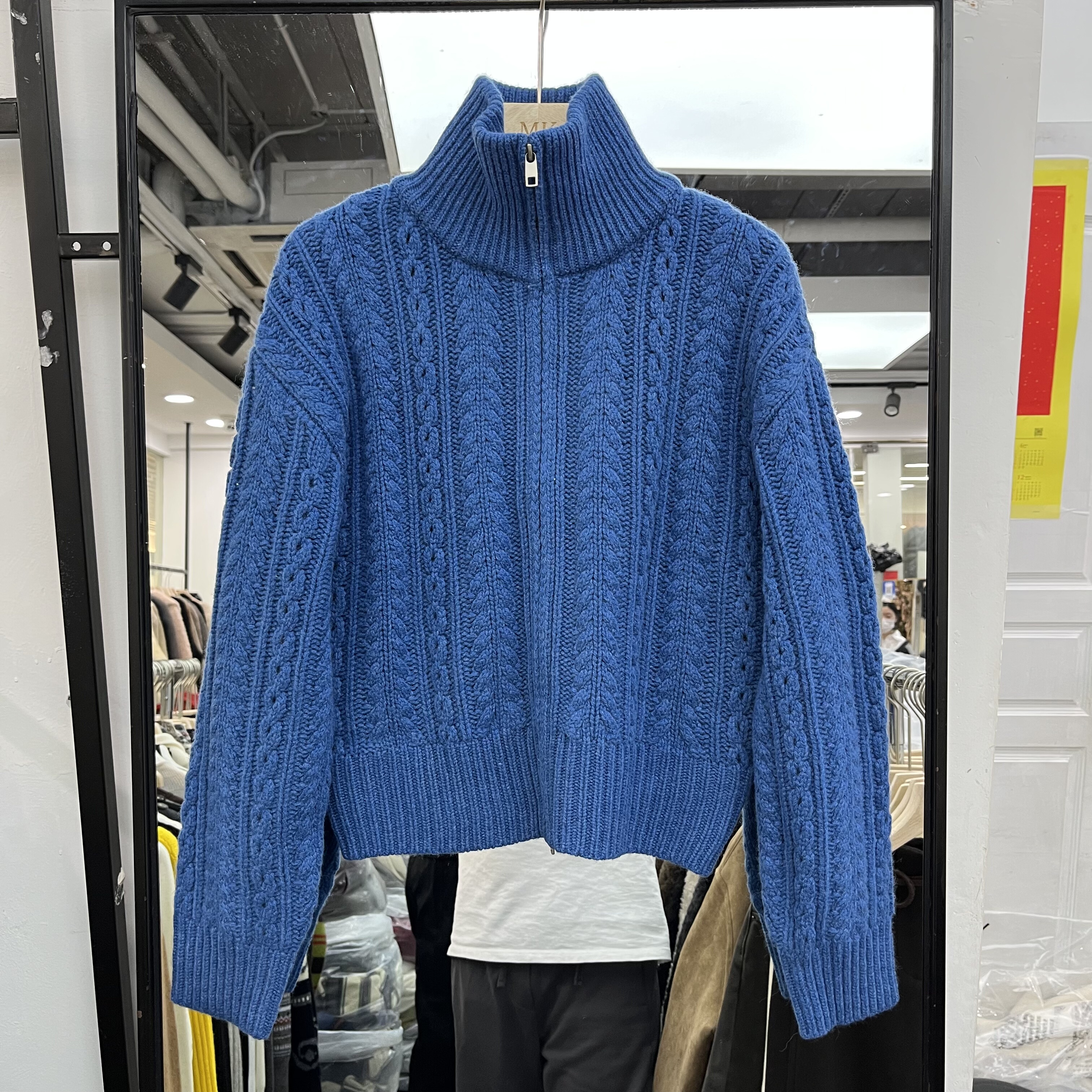 欧洲站2025秋冬新款女士立领麻花纹全羊毛长袖欧货时尚保暖针织衫