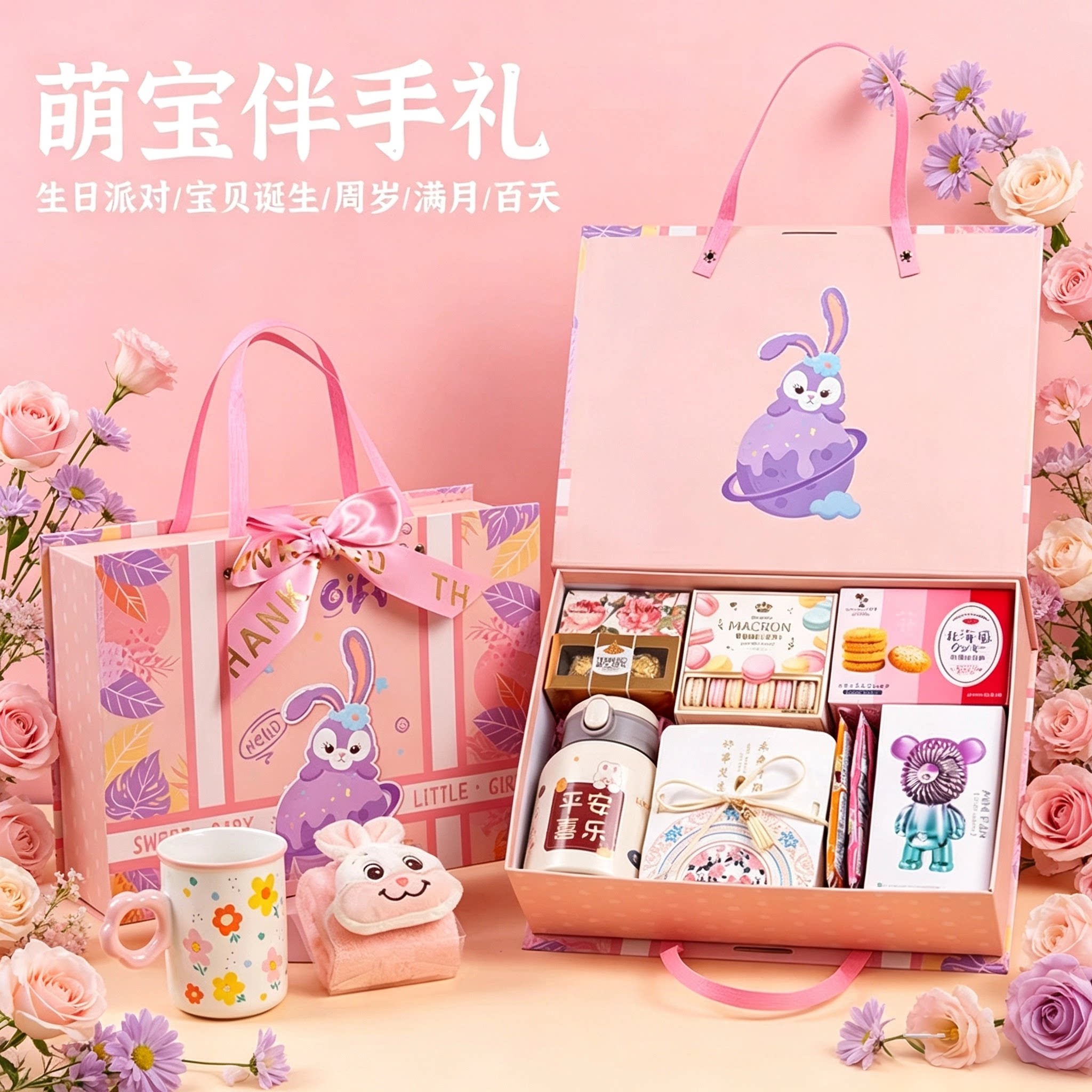 特大号喜糖宝宝满月伴手礼回礼儿童生日十周岁百日宴诞生喜饼喜蛋