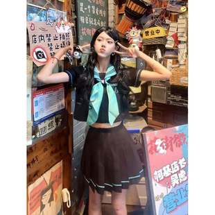 新款 学院风水手服JK短裙长袖 夏季 jk制服基础款 短袖 上衣青本绘套装