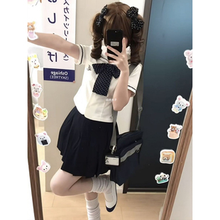 日系学院风基础原创中山道线校供感上衣水手服jk制服JK裙甜美套装