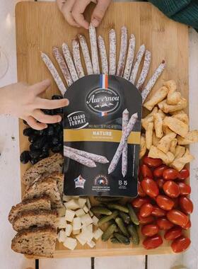 法国欧弗诺风干硬香肠萨拉米即食原味迷你肉枣长条开袋即食250克