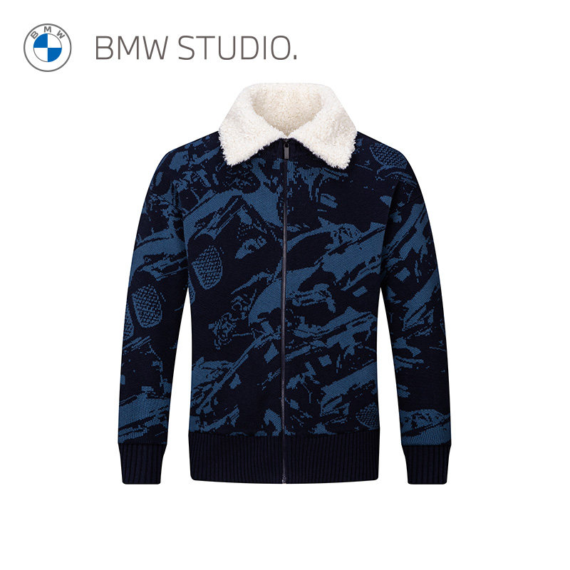 BMW Studio宝马男装2023冬季新款图案舒适保暖毛衣BD9K032QKD023
