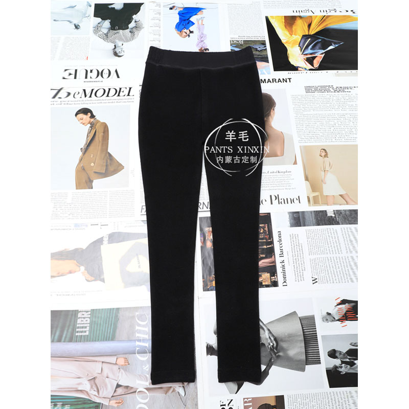 九分发热保暖内蒙古羊毛打底裤女