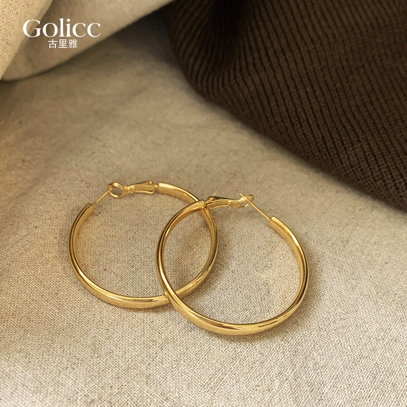 高级感港风圈圈素圈耳环小众轻奢耳饰女2026新款爆款夸张圆圈耳圈,饰品/流行首饰/时尚饰品新,耳环,淘宝优惠券,粉丝福利购,淘宝优惠卷