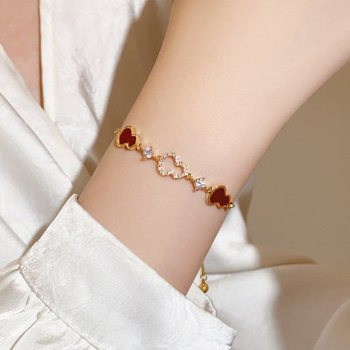 红色葫芦手链轻奢小众精致高级感