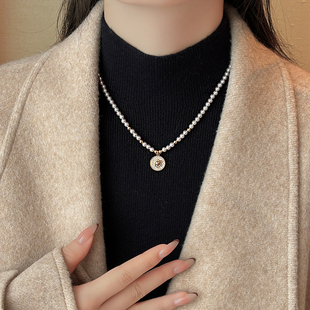 精致高级感轻奢小众珍珠毛衣项链吊坠女2026新款大气高档秋冬配饰