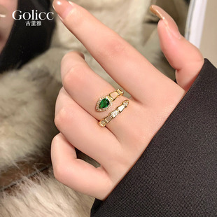 202蛇年本命年蛇骨戒指女款轻奢高级感食指指环蛇形饰品小指尾戒