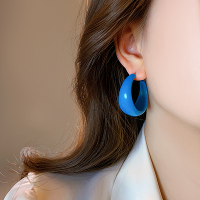多巴胺彩色C圈耳环轻奢高级感