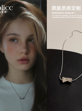 银色扭纹小蛮腰项链高级感毛衣链