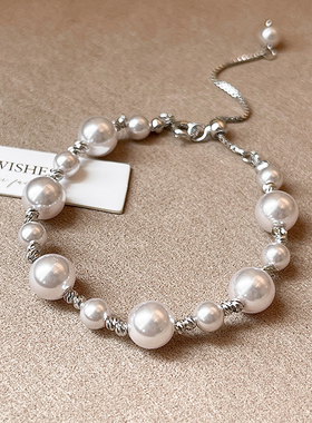 古里雅曼塔玫瑰色珍珠手链女2026年新款手串串珠轻奢小众精致手饰