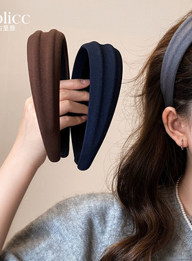 古里雅高颅顶宽边发箍女2026新款发饰高级感洋气时尚头饰日常外戴