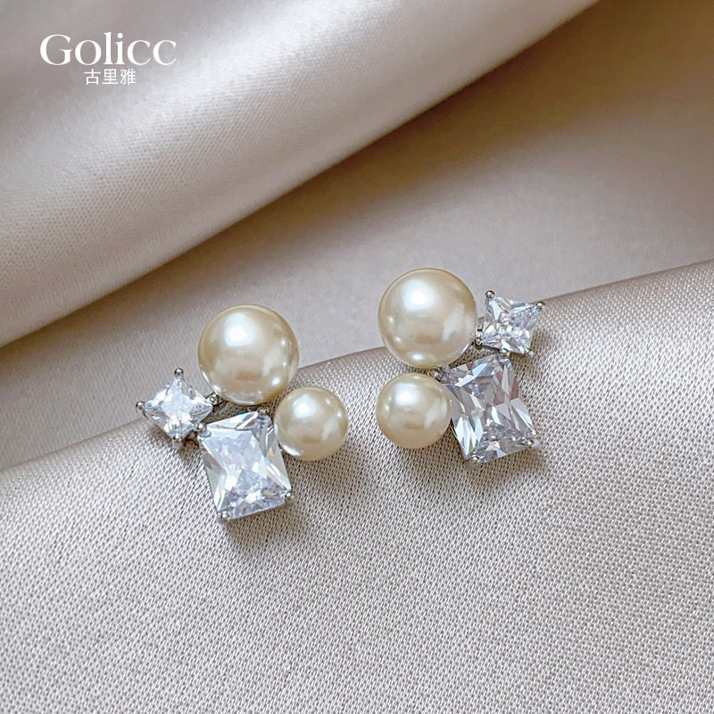方形锆石珍珠耳环女2026新款爆款高级感耳钉适合冬天的耳饰巨好看,饰品/流行首饰/时尚饰品新,耳环,淘宝优惠券,粉丝福利购,淘宝优惠卷