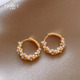 2026新款 轻奢高级感珍珠圈圈耳扣耳环女气质耳钉小众独特耳饰 爆款