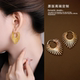 金色线条感桃心气质耳扣耳环女高级感轻奢2026新款 巨好看耳饰 爆款