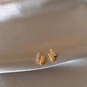 爆款 耳钉女精致小巧耳环2026新款 高级感耳饰 时尚 金色微镶养耳洞