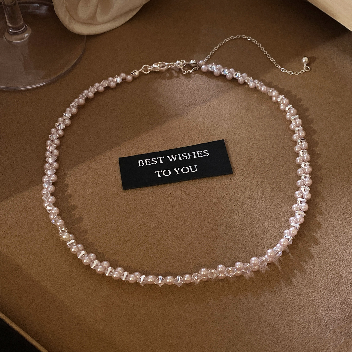 锆石珍珠串珠项链女款高级感轻奢小众颈链2026新款锁骨链脖子配饰