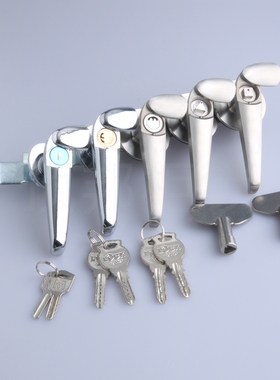 顶邦柜锁MS308-2-3C不锈钢执手锁 配电箱柜锁 户外控制箱门把手锁