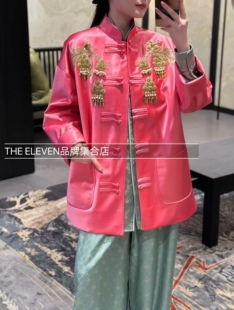 2025年原设计师品牌 娇玫平布 工坊西班牙金属刺绣 外套