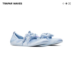 TRAPAR WAVES2026新款春季薄底缎面芭蕾鞋浅口休闲平底女鞋子单鞋