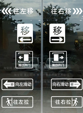 玻璃门贴纸移门电动门滑动门推拉