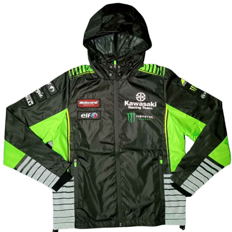 kawasaki川崎风衣达喀尔外套MOTOGP队服防风防水刺绣贴布轻微瑕疵