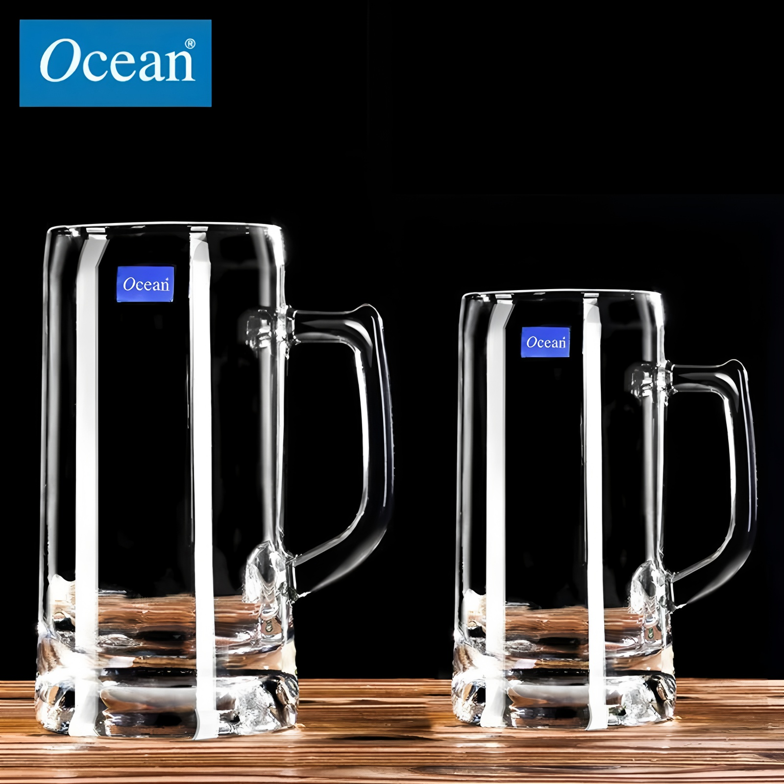 进口ocean慕尼黑德国小麦玻璃啤酒杯带把大号加厚创意酒杯扎啤杯