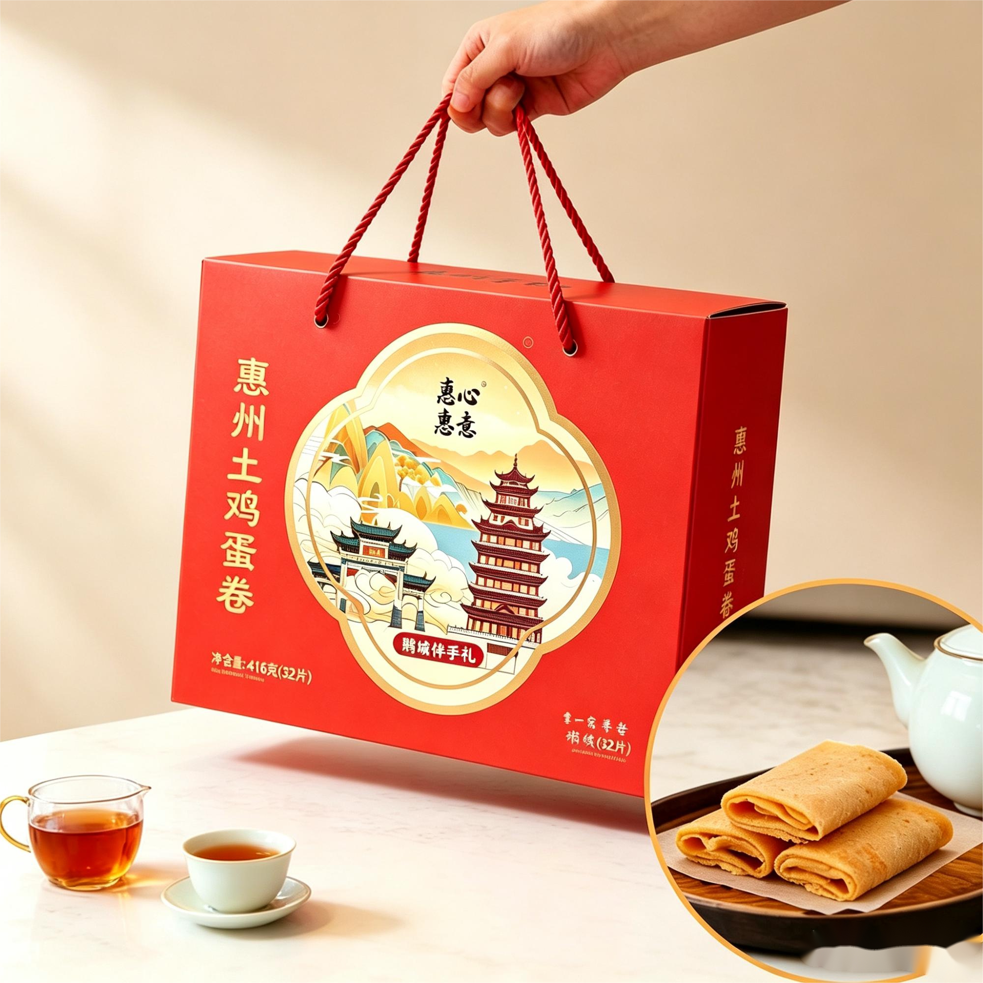 蛋卷礼盒惠州特产鸡蛋卷独立包装香港澳门风味蛋卷酥休闲零食品饼