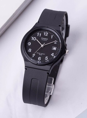卡西欧CASIO电子表 经典指针系列简约防水石英机芯树脂腕表MW-59
