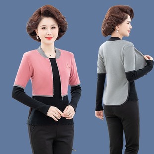 马甲宽松大码 护腰护肩春秋款 坎肩背心 德绒马夹女拉链款 中老年中袖