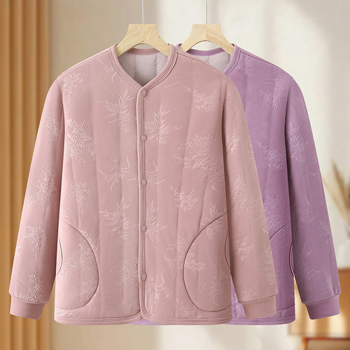 妈妈冬装棉袄中老年人女棉服