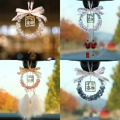 汽车挂件高级感2026新款 饰饰品 平安水晶挂饰女士后视镜吊饰车内装