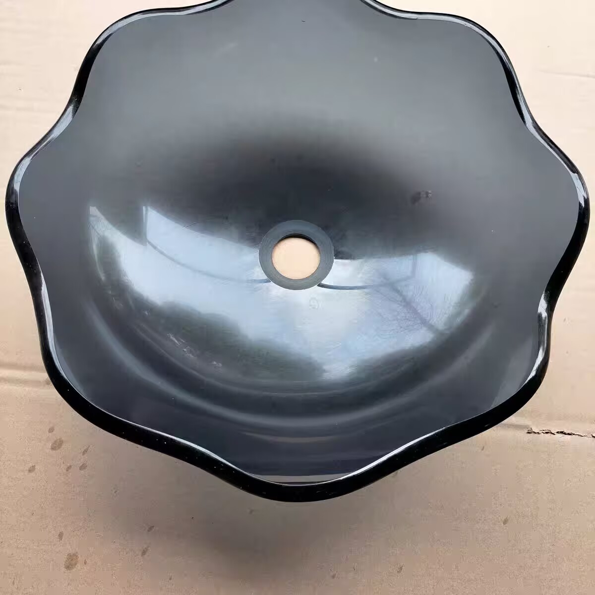 钢化玻璃台上盆现代简约浴室洗面盆圆盆小户型简易圆形玻璃洗手台